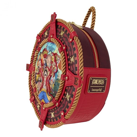 NWT Loungefly One Piece Compass-Shaped Mini Backpack & Monkey D. Luffy Wallet - Picture 6 of 8